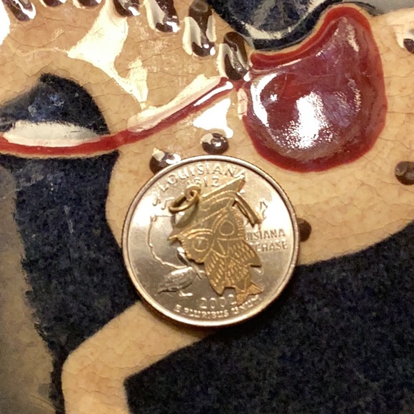 14k gold Graduation Owl Charm - Picture 4 of 4